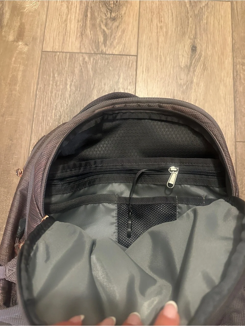 North Face Borealis Backpack- Rabbit Grey Copper Melange / Rose Gold